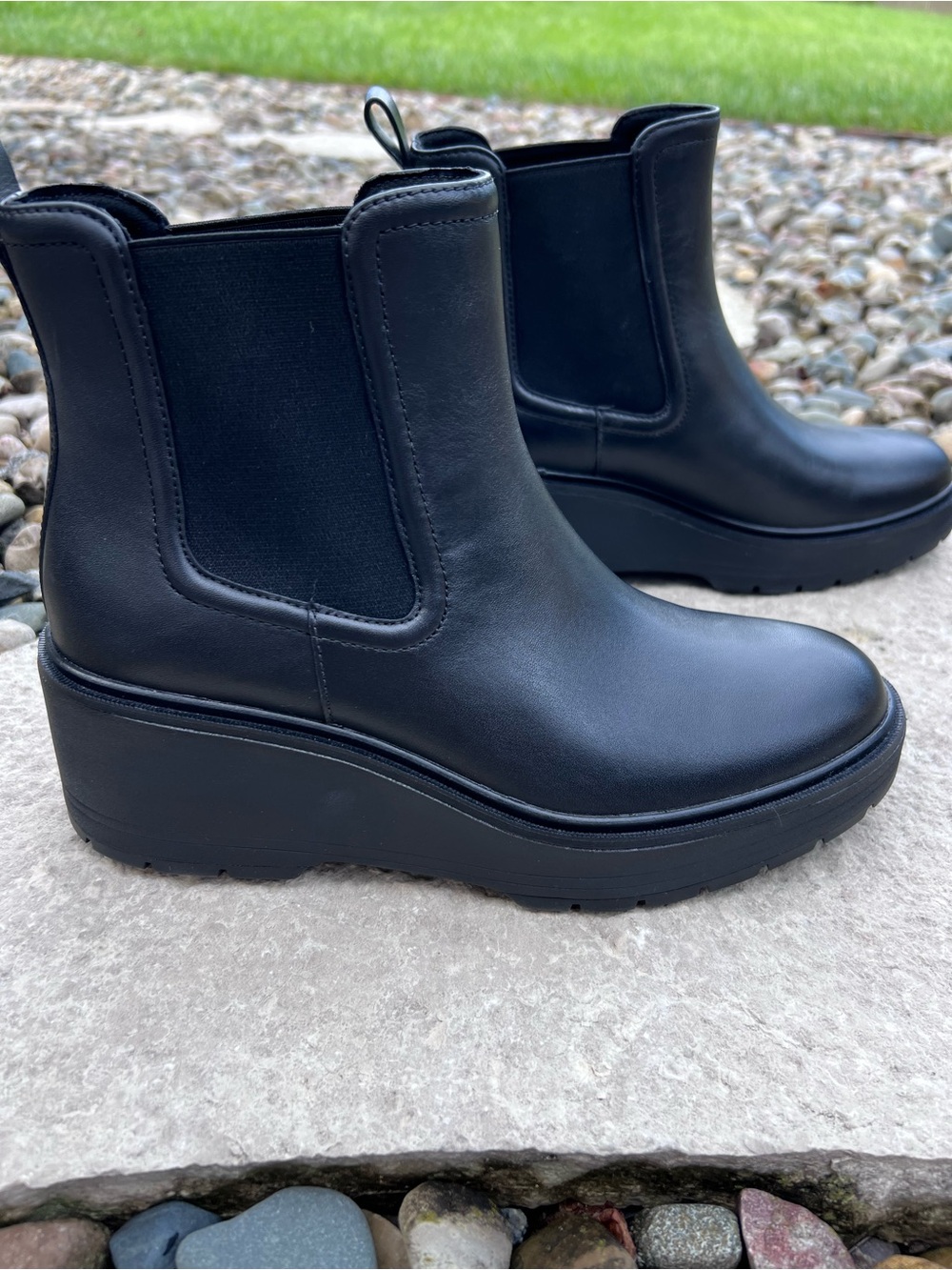 Cole Haan Zerogrand Cityquest Waterproof Leather Wedge Boots (NEW) NWOT - Picture 1 of 13